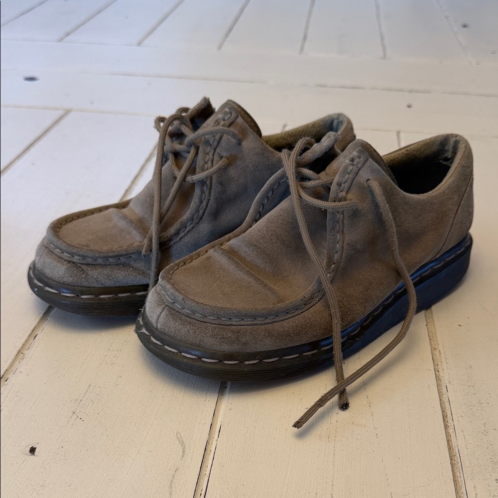 Dr. Martens Keira Taupe Suede Oxfords women’s size 7 eu size 38